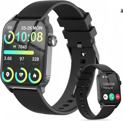Obrázok produktu pre Inteligentné hodinky pre dámy a pánov, HD displej, 120 športových režimov, monitorovanie srdcovej frekvencie a spánku, vodotesnosť podľa štandardu IP67, funkcia Bluetooth pre prijímanie hovorov