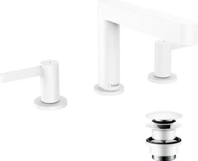 Immagine prodotto di hansgrohe Finoris robinetterie de lavabo 3 trous 110 avec vidage Push-Open, portée 169mm, 76033700, 76033700