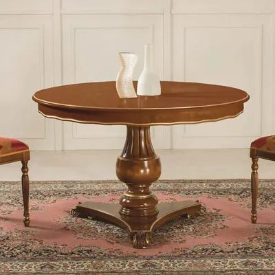Produktbild von Casa Padrino Luxus Barock Esstisch Braun / Gold 120-160 cm - Barock Möbel -  Italy
