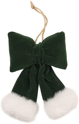 Immagine prodotto di Clayre & Eef 66564S Fiocco decorativo verde e bianco 10x4x16 cm