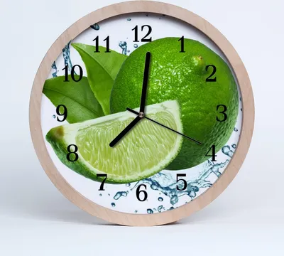 Produktbild von Holzuhr 30fi cm wanduhr - Limette