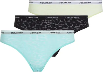 Produktbild von Calvin Klein Damen 3er Pack Brazilian Slips Low-Rise Unterwäsche, Mehrfarbig (Bl