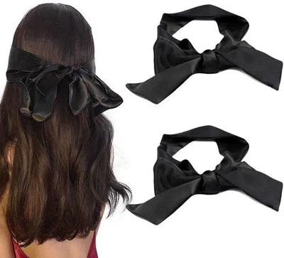 Productafbeelding van Zwarte satijnen slaapmaskers, set van 2