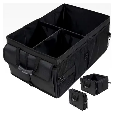 Produktbild von Kofferraum Organizer 45L für Autos | Faltbare, stabile und wasserdichte Kofferraumtasche (schwarz)