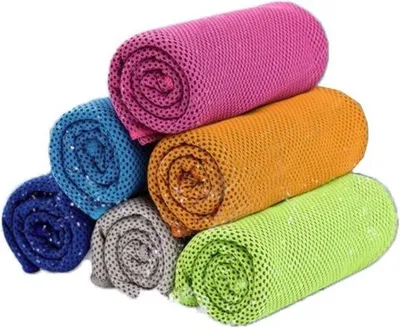 Obrázek produktu pro Sada 6 chladících ručníků z mikrovlákna pro sport a relaxaci – okamžité ochlazení