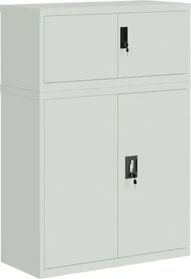 Immagine prodotto di Armadio Classificatore Grigio Chiaro 90x40x130 cm in Acciaio