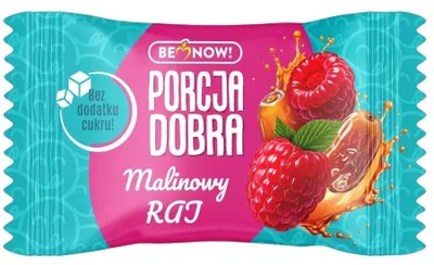 PRZEKĄSKA DAKTYLOWO - MALINOWA BEZ DODATKU CUKRÓW 20 g - PORCJA DOBRA