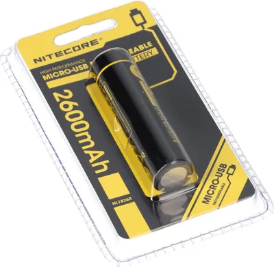 Immagine prodotto di Batteria Nitecore agli ioni di litio 3,7V tipo 18650 NL1826R 2600 mAh