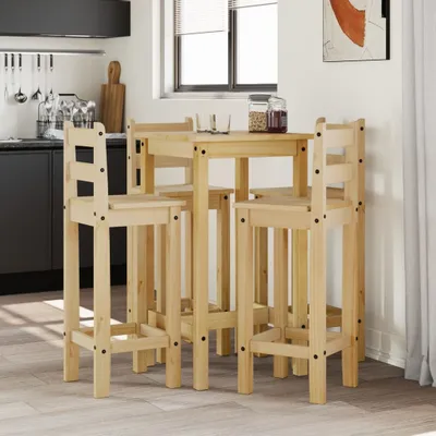 Produktbild von Maison Exclusive - 5-tlg. Bar-Set Massivholz Kiefer
