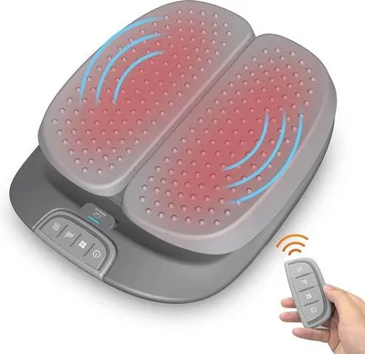 Productafbeelding van Elektrische voetmassageapparaat met warmte en vibratie - Instelbare vibratieniveaus voor pijnverlichting en verbeterde bloedcirculatie