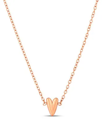 Immagine prodotto di Collana in acciaio con ciondolo a forma di cuore Amora in oro rosa