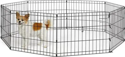 Productafbeelding van Famanu omheining voor honden, 46 cm hoog - Zwart