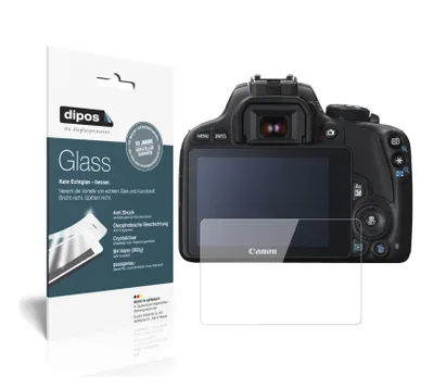 Produktbild von 2x Schutzfolie für Canon EOS 250D - Anti-Shock 9H Folie dipos Glass Kunststoffglas