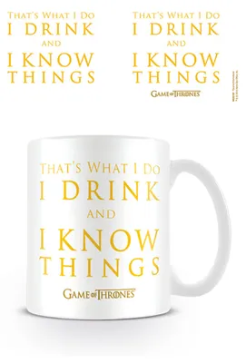 Produktbild von Game of Thrones - Lizenz Tassen - Drink & Know Things