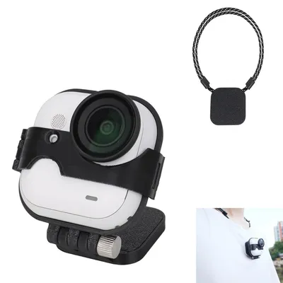 Produktbild von Kompakte magnetische Halterung für Insta360 Go Ultra-Kamera, 180° drehbarer Kann um den Hals gehängt werden, mit Schnellmontage und Aussparungen