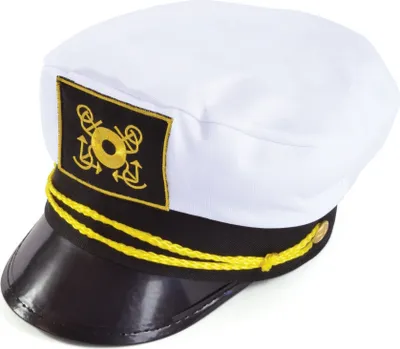 Produktbild von Bristol Novelty Uni Kapitänsmütze für Erwachsene BN1172 (Einheitsgröße) (Weiß)
