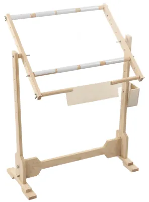 Stickrahmen, verstellbar, 360° drehbar, Kiefernholz, 110x46x80 cm