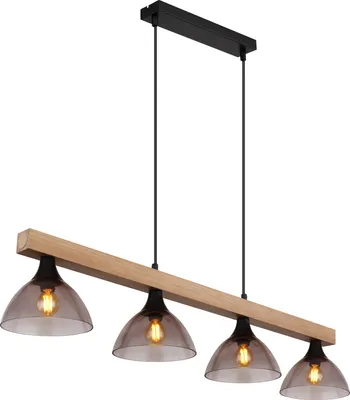 Produktbild von Globo Lighting Hängeleuchte Metall schwarz matt, 4x E14