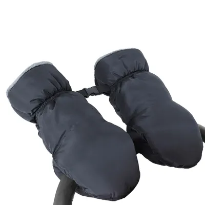 Produktbild von Kinderwagen Handwärmer, Handschuhe Kinderwagen Muff Lammfell, 1 Stück Rollator Handschuhe und 2 Stück Kinderwagen Haken, Dick und Warm Bleiben