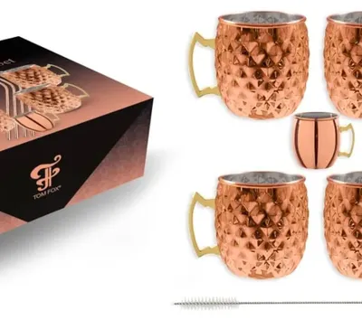 Immagine prodotto di Set di Tazza Moscow Mule diamante rame