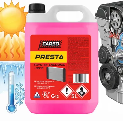 Produktbild von K2 CARSO PRESTA Kühlmittel, rot, gebrauchsfertig, -35 °C, 5 l, C615C