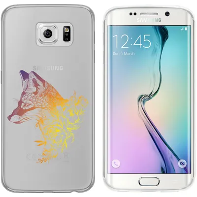 Produktbild von PhoneNatic Case kompatibel mit Samsung Galaxy S6 Edge Silikon-Hülle Floral Fuchs M1-3
