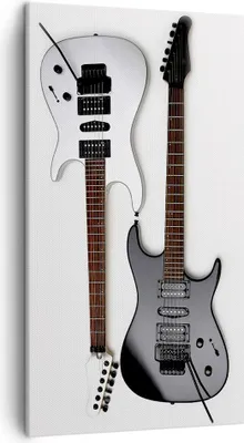 Produktbild von Bild auf Leinwand - Leinwandbild - E-Gitarren Streicher Musikinstrument - 45x80cm - Wand Bild - Wanddeko - Leinwanddruck - Bilder - Kunstdruck - Leinwand bilder - Wandkunst - PA45x80-0369