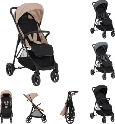 Produktbild von Kikkaboo Kinderwagen, Buggy Alexa 22 kg faltbar, Rückenlehne verstellbar, Gurt rosa
