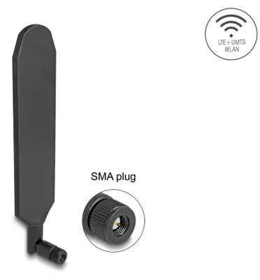 Obrázok produktu pre DeLOCK 90103, 3 dBi, 0.7 - 0.96 / 1.57 / 1.71 - 2.7 GHz, 1,5 / 3 dBi, 50 ohm, Všesmerová anténa, SMA