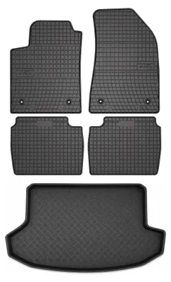 Produktbild von Gummimatten + Kofferraumwanne für Fiat Croma II 2005-2011 – Schwarz, passgenau – Wielganizator SolidPRO