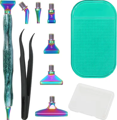 Obrázek produktu pro Sada příslušenství pro diamantovou malbu, 6 různých náhradních hrotů 5D, pera pro diamantovou malbu, která svítí ve tmě