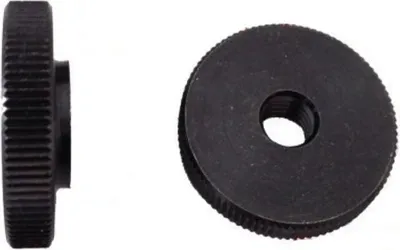 Produktbild von 5 Stück - Rändelmutter M8 Metall, massiv Stahl brüniert DIN 467
