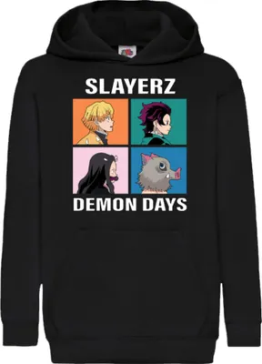 Produktbild von Kinder Kapuzenpullover Japan Manga Anime Comics Animation Demon Anime Slayer All Slayerz, 9-11 Jahr - 140 / Schwarz