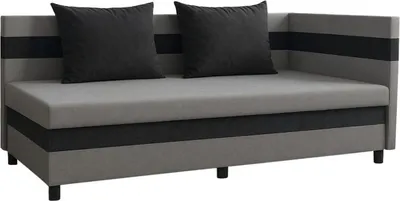 Produktbild von Kondela Einzelbett (Schlafcouch) mit Stauraum Paulita - Grau / Schwarz