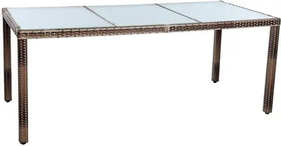 Produktbild von Polyrattan Sitzgruppe Gartenmöbel Set f. 8 Personen Rattan Gartenset Beige-Braun