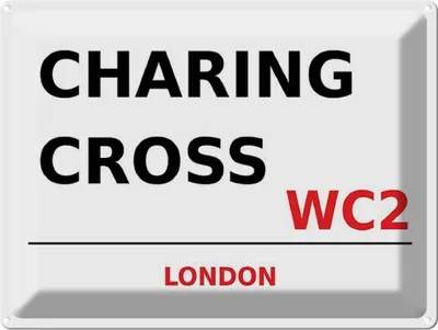 Produktbild von vianmo Blechschild 30x40 cm London Charing Cross WC2