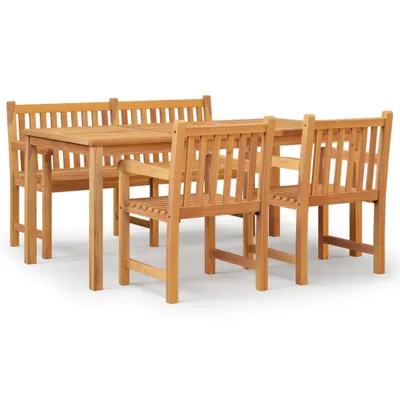 Produktbild von vidaXL 4-tlg. Garten-Essgruppe Massivholz Teak