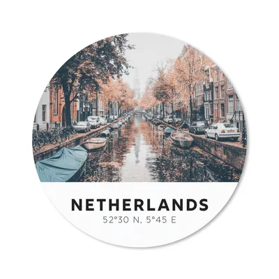 Produktbild von MuchoWow® Mauspad Mousepad Niederlande - Kanäle - Boote 20x20 cm - Mousepads - Maus Mat - Pad - Mausunterlage - Schreibtischmatte