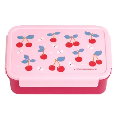 Produktbild von ALLC Kinder Bento Lunchbox Brotdose 14x21 cm (Kirschen Rot)
