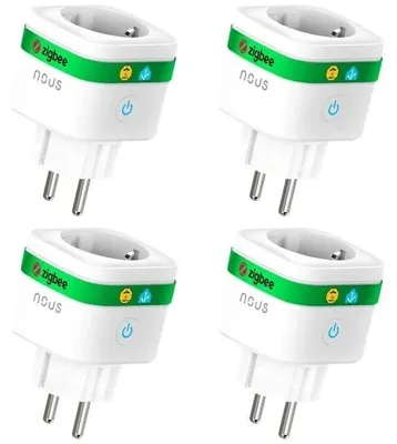 Productafbeelding van NOUS A7Z slimme stekker ZigBee, 4-delige set, 3680W/16A, met meetfunctie, 4 stuks