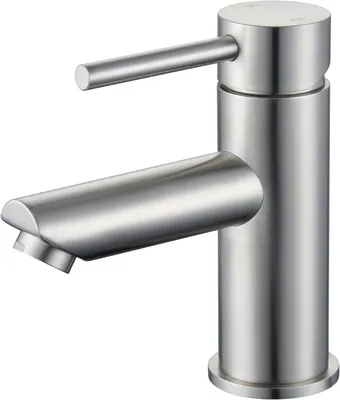 Obrázok produktu pre Umývadlová batéria 79 mm, brúsená nehrdzavejúca oceľ, jednopáková, pre umývadlo