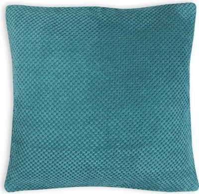 Produktbild von Kissenbezug 80x80 cm türkis Kissenhülle 3D Waben Kissen Chenille Webstruktur