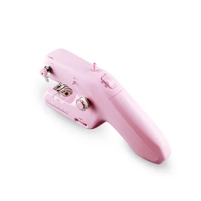 Imagen del producto de Máquina de coser mini portátil de alto rendimiento: fácil de usar, precisa y perfecta para llevar a cualquier lugar, color rosa