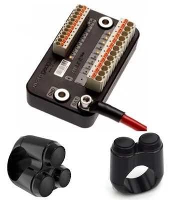 Immagine prodotto di Motogadget MG4002040 – m-unit blu digitale centralina Builders confezione con Motone pulsanti e tasti interruttori per 7/20,3 cm bar