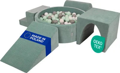Produktbild von KiddyMoon Spielplatz Aus Schaumstoff Für Kinder Mit Bälle Waschbare Bezug
