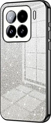 Produktbild von Glitzer Hülle für Xiaomi 15 - Phonesta Crystal Sparkle Silikon Back Cover - Schwarz