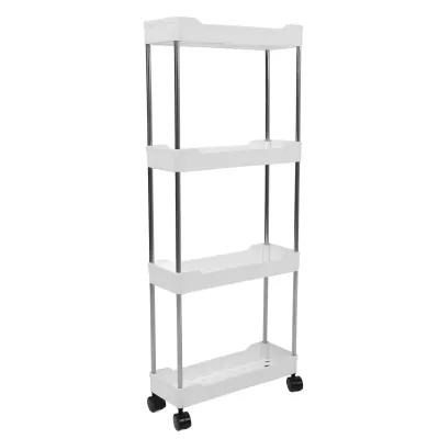 Obrázok produktu pre Slim Storage Cart, Rolling Utility Cart, Narrow Place Slide Out Storage Cart, Mobile Utility Cart, Bathroom Organizer Mobile Shelving Unit, Bathroom Rolling Utility Cart, Mobile Shelving Unit Organizer Trolley