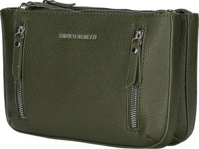 Produktbild von Kleine Damen Tasche Schultertasche Umhängetasche Crossover Bag Leder Optik Handtasche  Olive