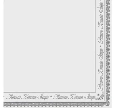 Obrázok produktu pre Serwetki Komunia srebrna ramka 33x33cm 20szt - Godan