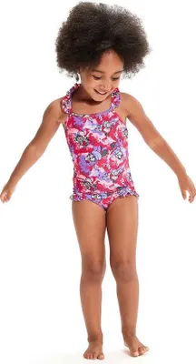 Produktbild von Speedo - "Learn To Swim" Badeanzug Dünner Riemen für Baby-Girls Rüschen RD3103 (9-12 Monate (Baby)) (Pink/Violett)